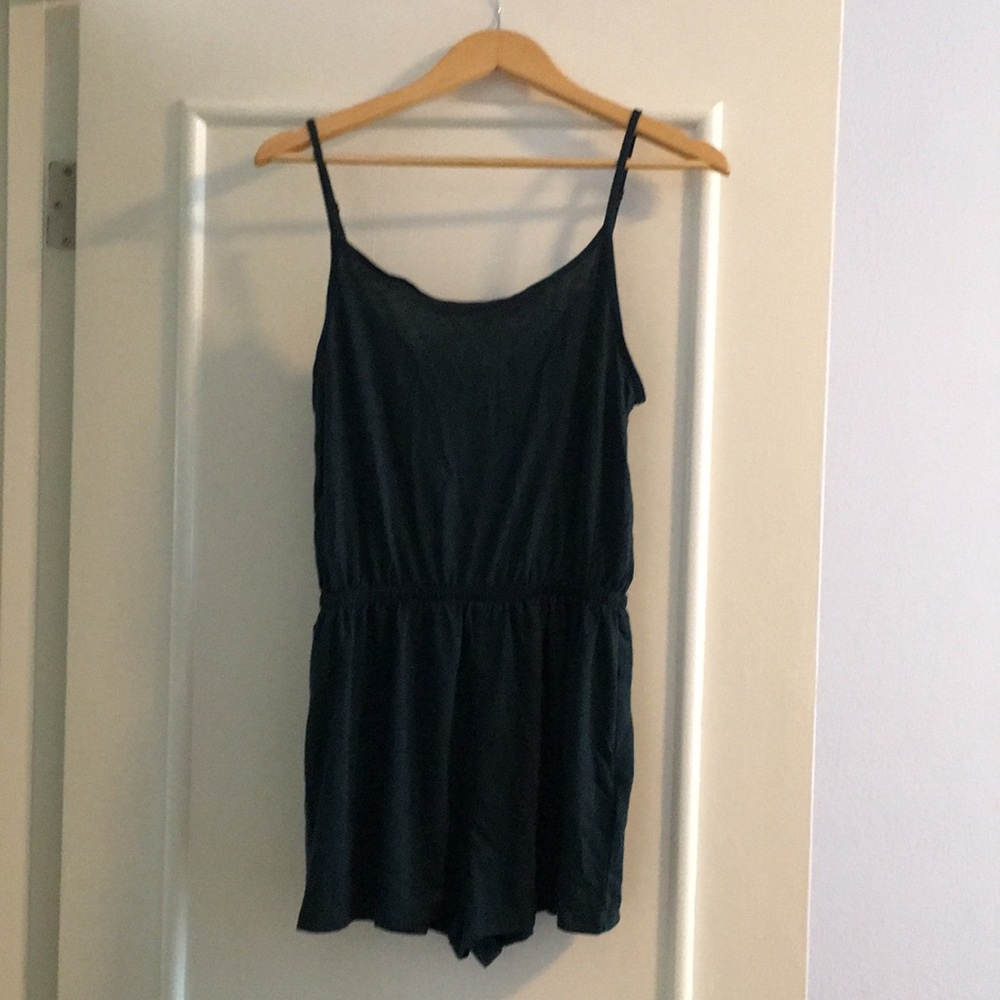 Dark Forest Green Romper